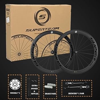 Amazon.com : SUPERTEAM Carbon Wheelset 700C Rim Brake 50mm
